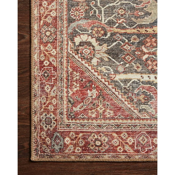 Echo Loom Grand Havana Charcoal / Brick 2'-3" x 3'-9" Accent Rug