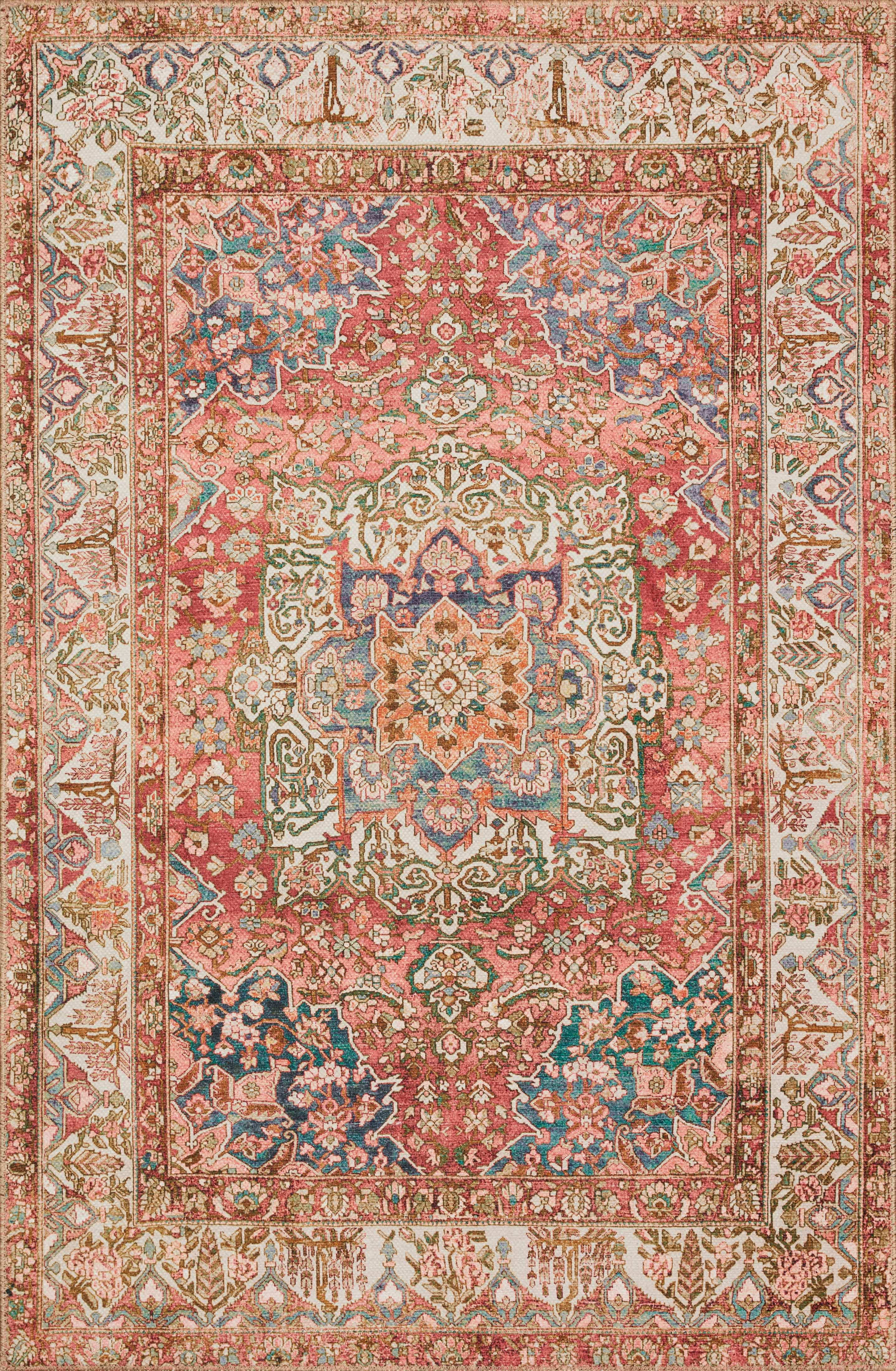 Echo Loom Grand Havana Peach / Ivory 3'-6" x 5'-6" Accent Rug