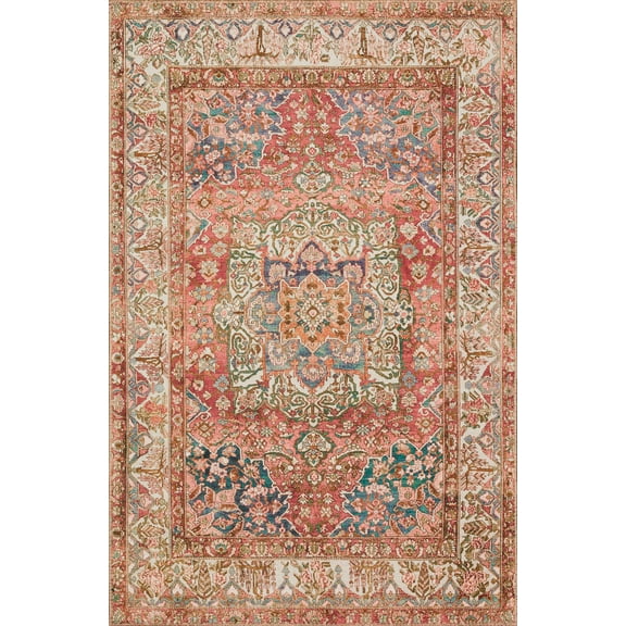 Echo Loom Grand Havana Peach / Ivory 3'-6" x 5'-6" Accent Rug