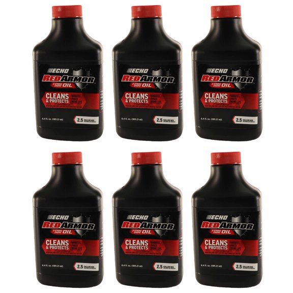 Echo Original Equipment 6-PACK Red Armor 2-Cycle Engine Oil (6.4 fl oz Bottle) - 6550025