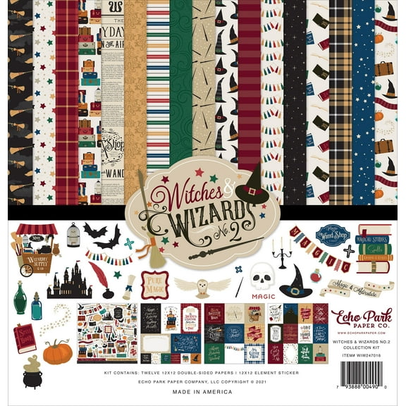 Echo Park Collection Kit 12"X12"-Witches & Wizards No.2