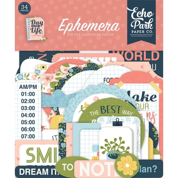 Echo Park Cardstock Ephemera 33/Pkg-Icons, Day In The Life No. 2