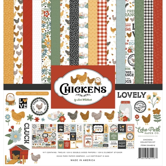 Echo Park Collection Kit 12"x12" - Chickens