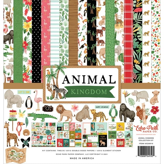 Echo Park Collection Kit 12"x12" - Animal Kingdom