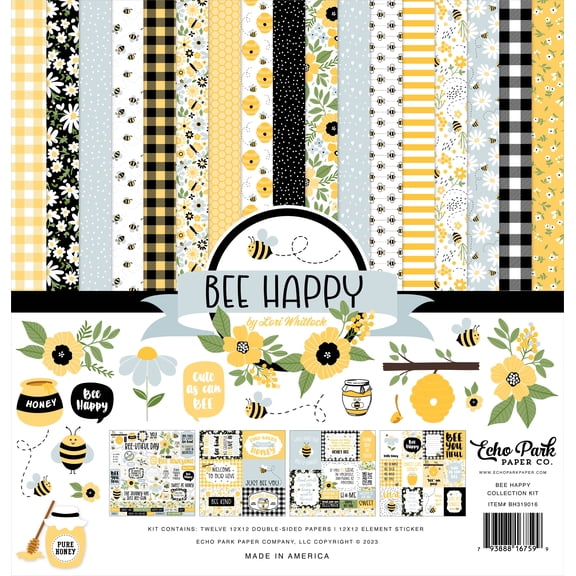 Echo Park Collection Kit 12"X12"-Bee Happy