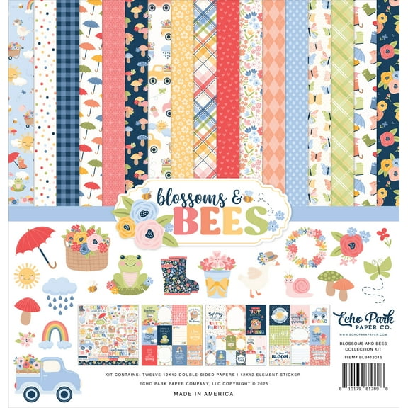 Echo Park Collection Kit 12"X12"-Blossoms And Bees