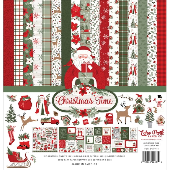 Echo Park Collection Kit 12"X12"-Christmas Time