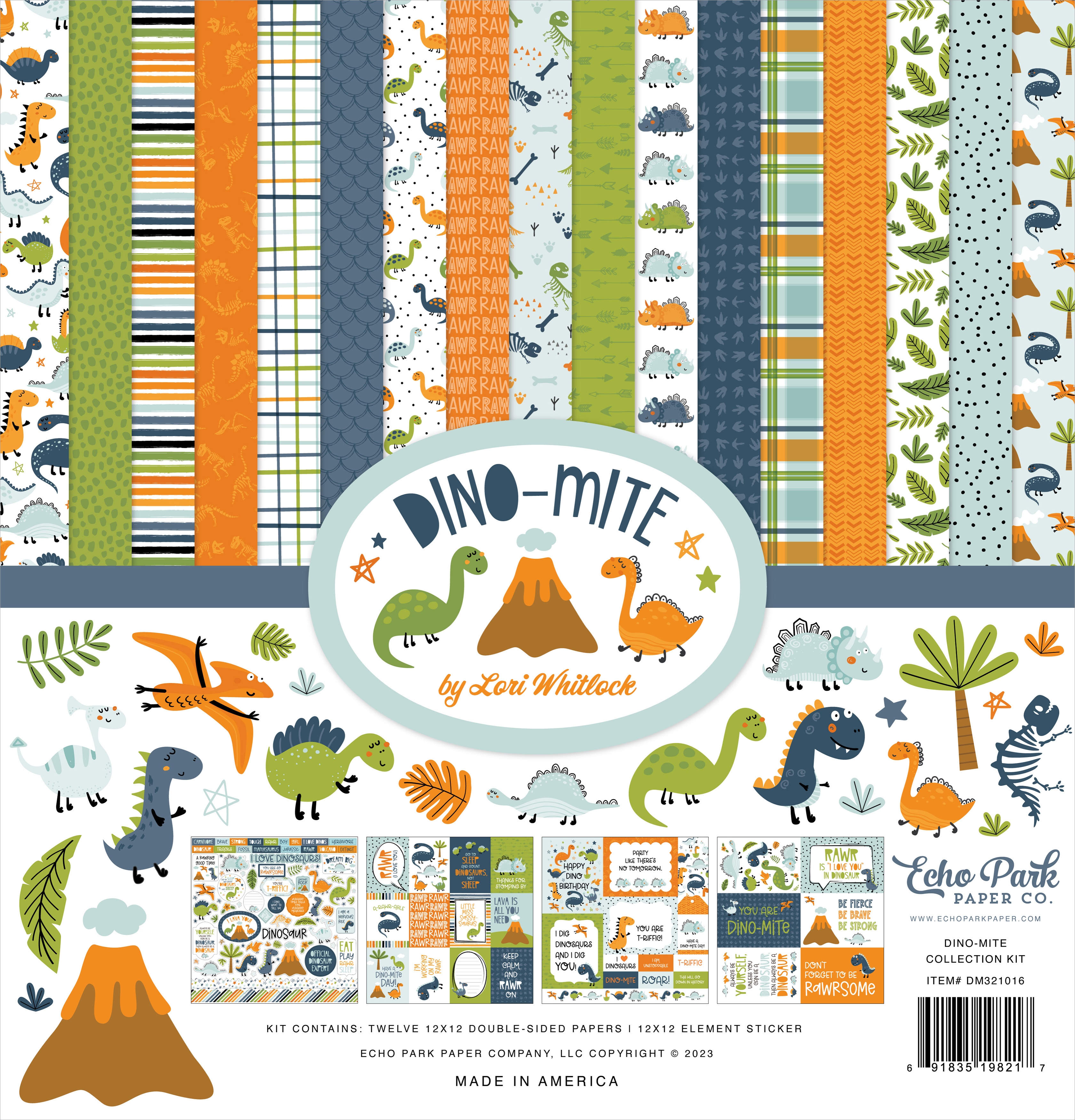 Echo Park Collection Kit 12"X12"-Dino-Mite - Walmart.com