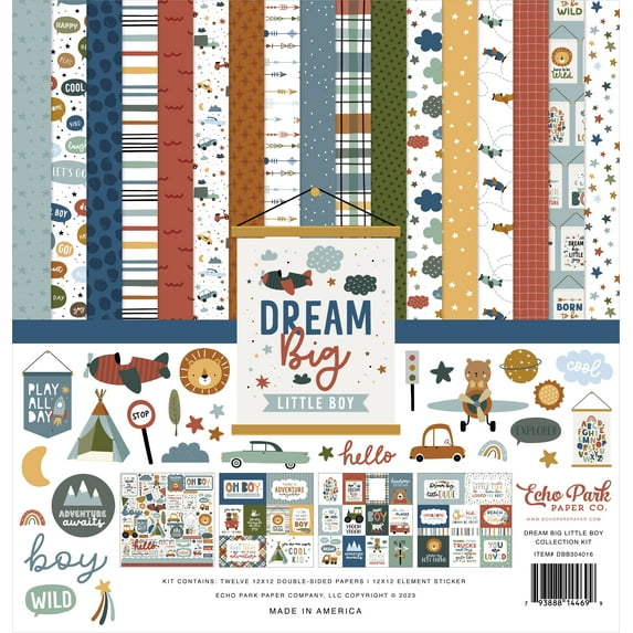 Echo Park Collection Kit 12"x12" - Dream Big Little Boy