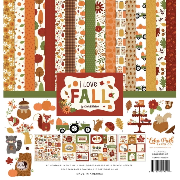 Echo Park Collection Kit 12"x12" - I Love Fall