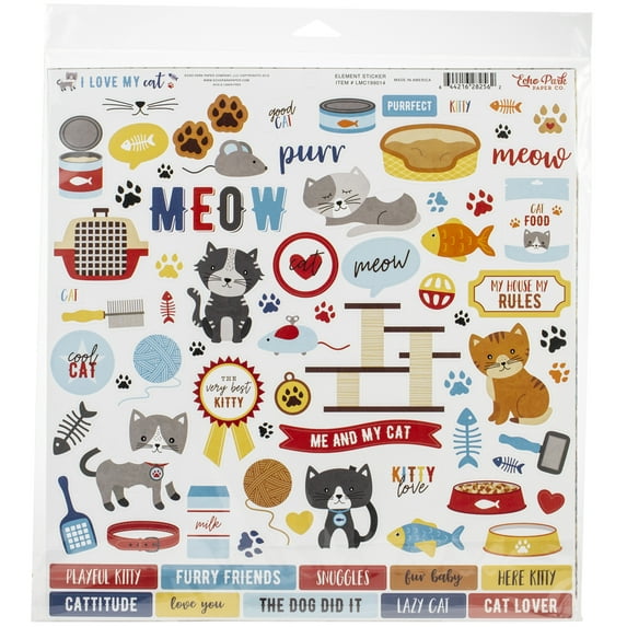 Echo Park Collection Kit 12"X12"-I Love My Cat