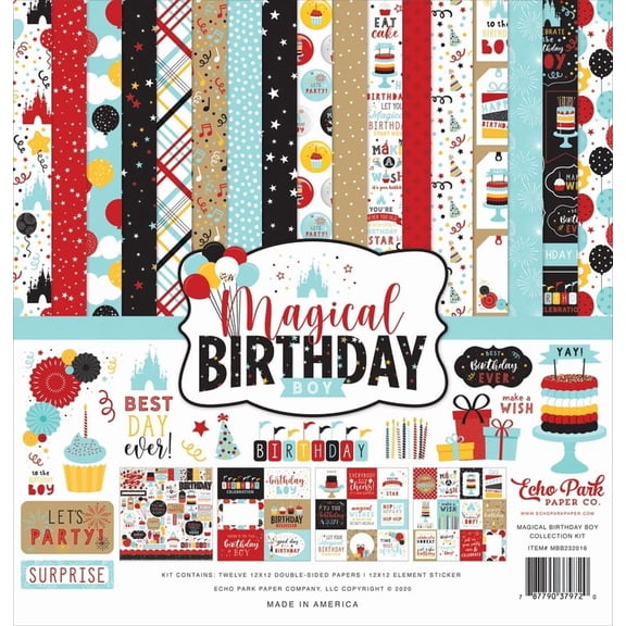 Echo Park Collection Kit 12"x12" - Magical Birthday Boy
