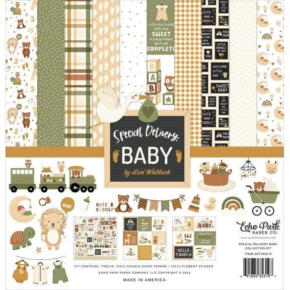 Echo Park Collection Kit 12"x12" - Special Delivery Baby