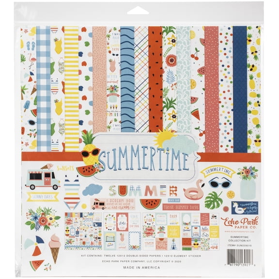 Echo Park Collection Kit 12"X12"-Summertime