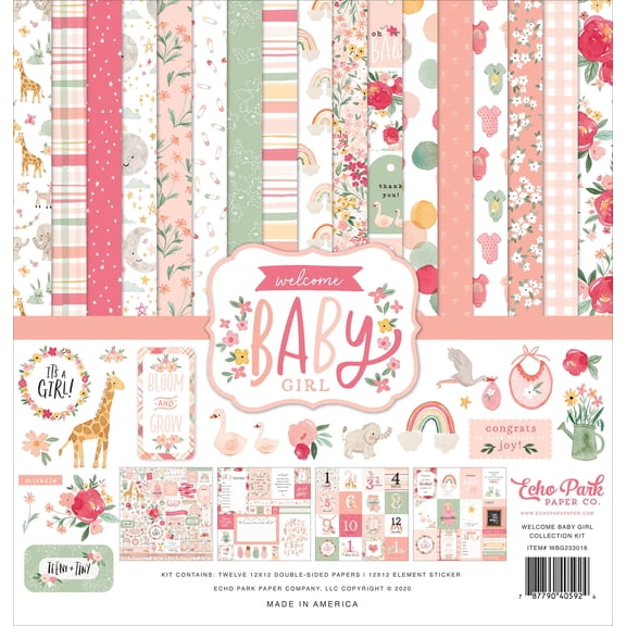 Echo Park Collection Kit 12"x12" - Welcome Baby Girl