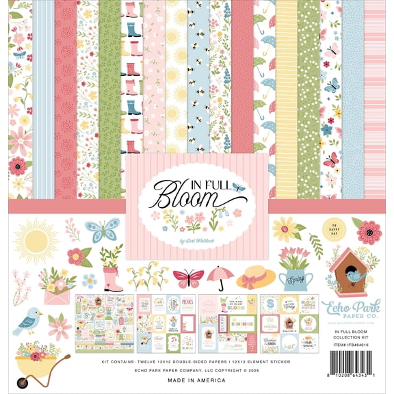 Echo Park Collection Kit 12"x12" - In Full Bloom
