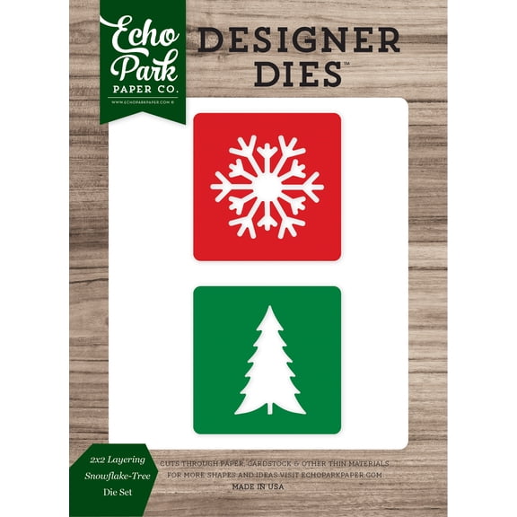 2x2 Layering Snowflake-Tree Medium Die Set