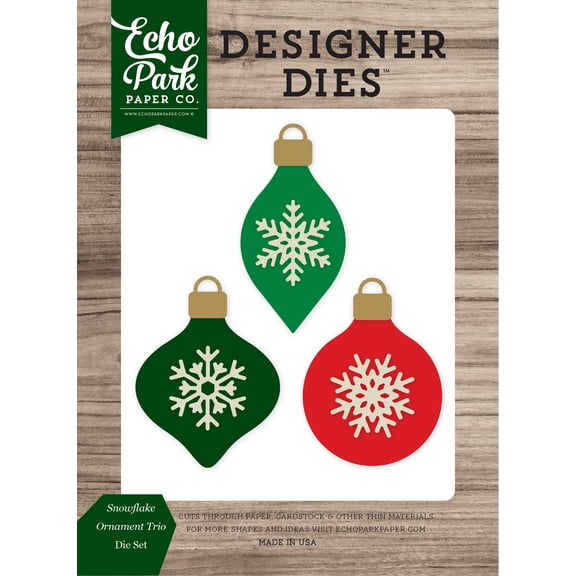 Snowflake Ornament Trio Medium Die Set