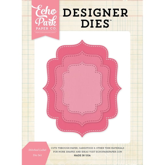 Stitched Labels Nesting Medium Die Set
