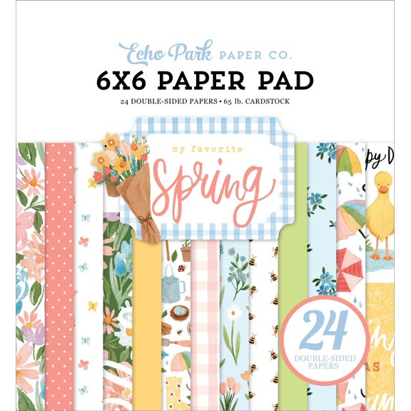 Echo Park Double-Sided Paper Pad 6"X6" 24/Pkg-My Favorite Spring