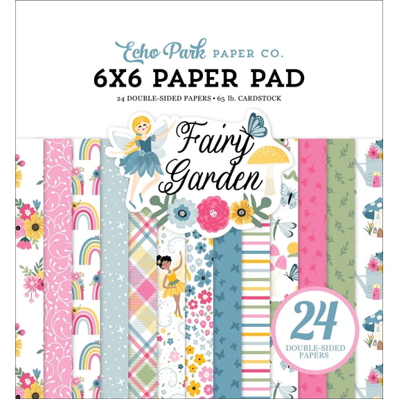 Echo Park Double-Sided Paper Pad 6"X6"-Fairy Garden