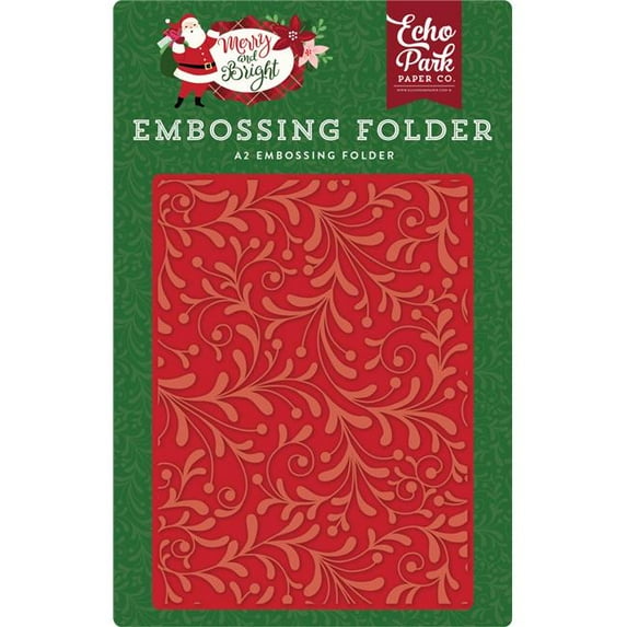 Echo Park Embossing Folder A2-Holiday Flourish