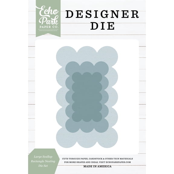 Large Scallop Rectangle Nesting Large Die Set