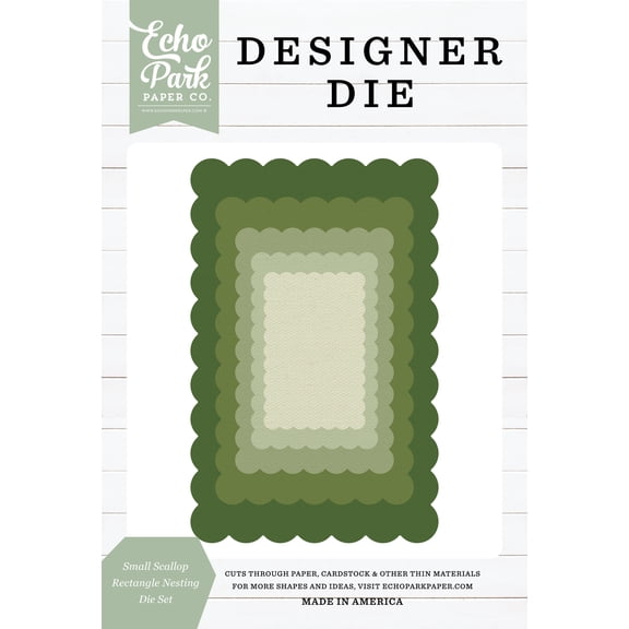 Small Scallop Rectangle Nesting Large Die Set