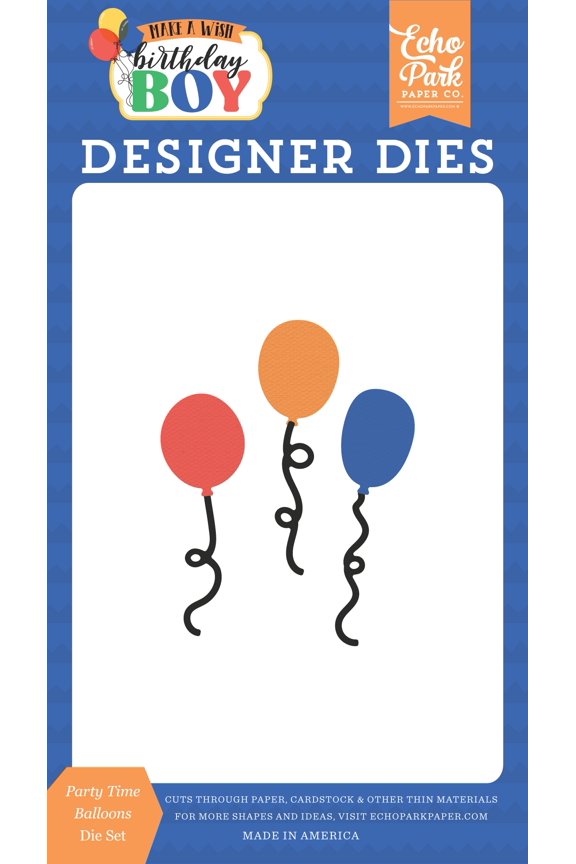 Make A Birthday Wish Boy: Party Time Balloons Die Set