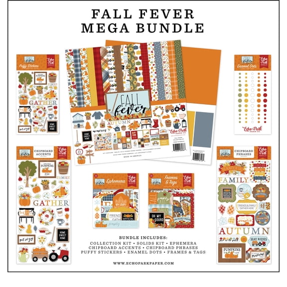 Echo Park Mega Bundle Collection Kit 12"X12"-Fall Fever