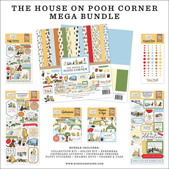 Echo Park Mega Bundle Collection Kit 12"X12"-The House At Pooh Corner