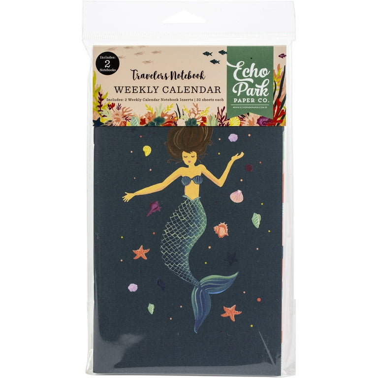 Mermaid Travelers Notebook Insert - Daily Calendar - Echo Park