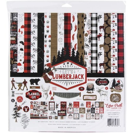 Echo Park Paper Company Let's Lumberjack Collection Kit Paper