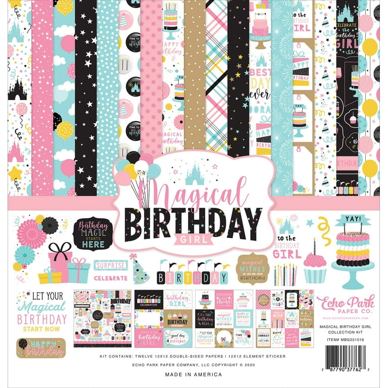 Echo Park Collection Kit 12x 12 Magical Birthday Girl