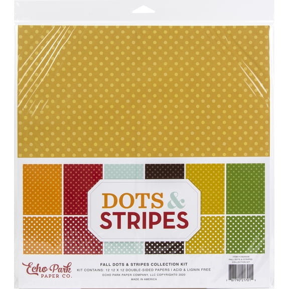 Echo Park Paper Dots/Stripes, Fall