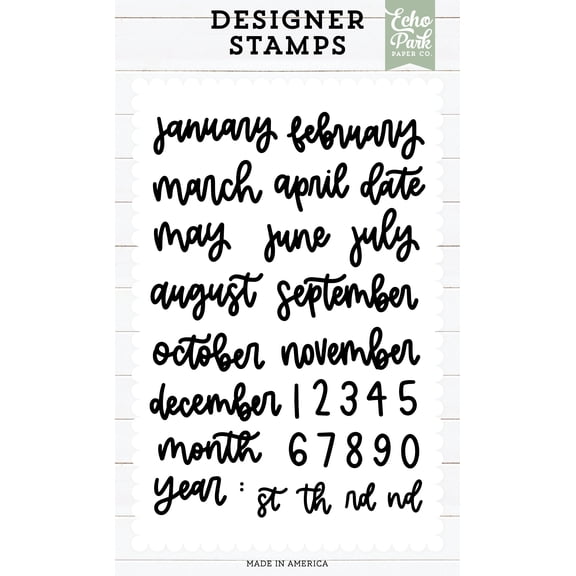 Months of The Year Marker Stamp Set