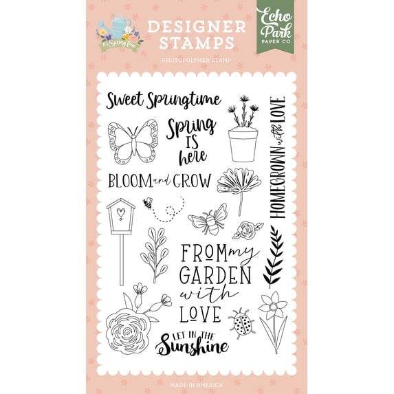 Echo Park Stamps-Let In The Sunshine, It's Spring Time