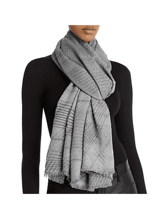 Pleated Plaid Scarf