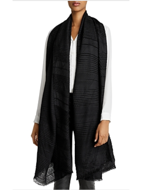 Pleated Plaid Scarf
