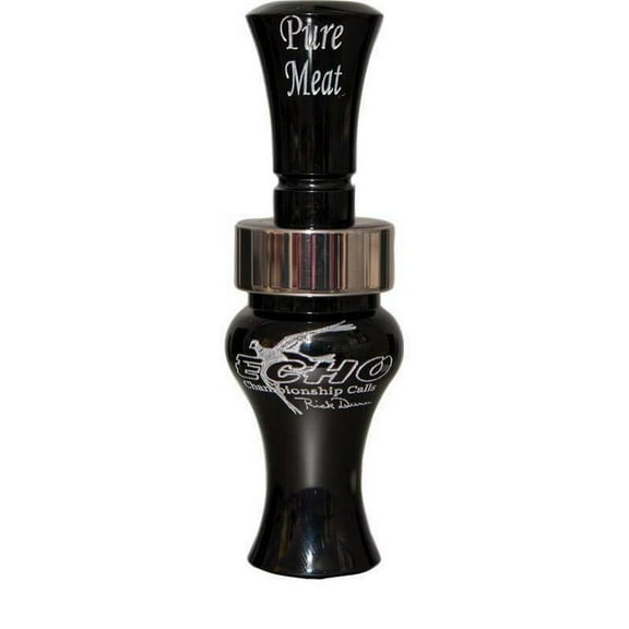 Echo Calls Pure Meat Open Call Double Reed Mallard Sounds Duck Call Black Acrylic