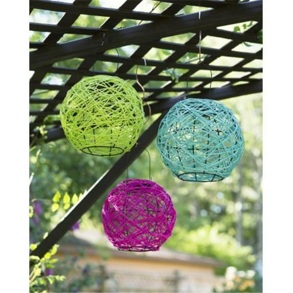 Echo Valley 4590 7" Indigo Nest Rattan Solar Lantern