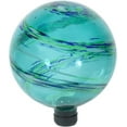thumbnail image 1 of Echo Valley Blue Ocean Mist 10 inch Hand Blown Glass Outdoor Garden Gazing Ball, 1 of 5