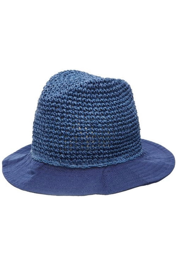 Women's Crochet Beach Hat, Denim, Medium/Large