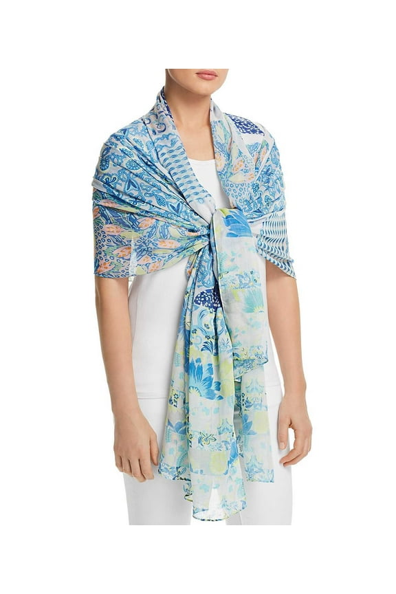 Women’s Launceston Patchwork Square Wraps, Blue