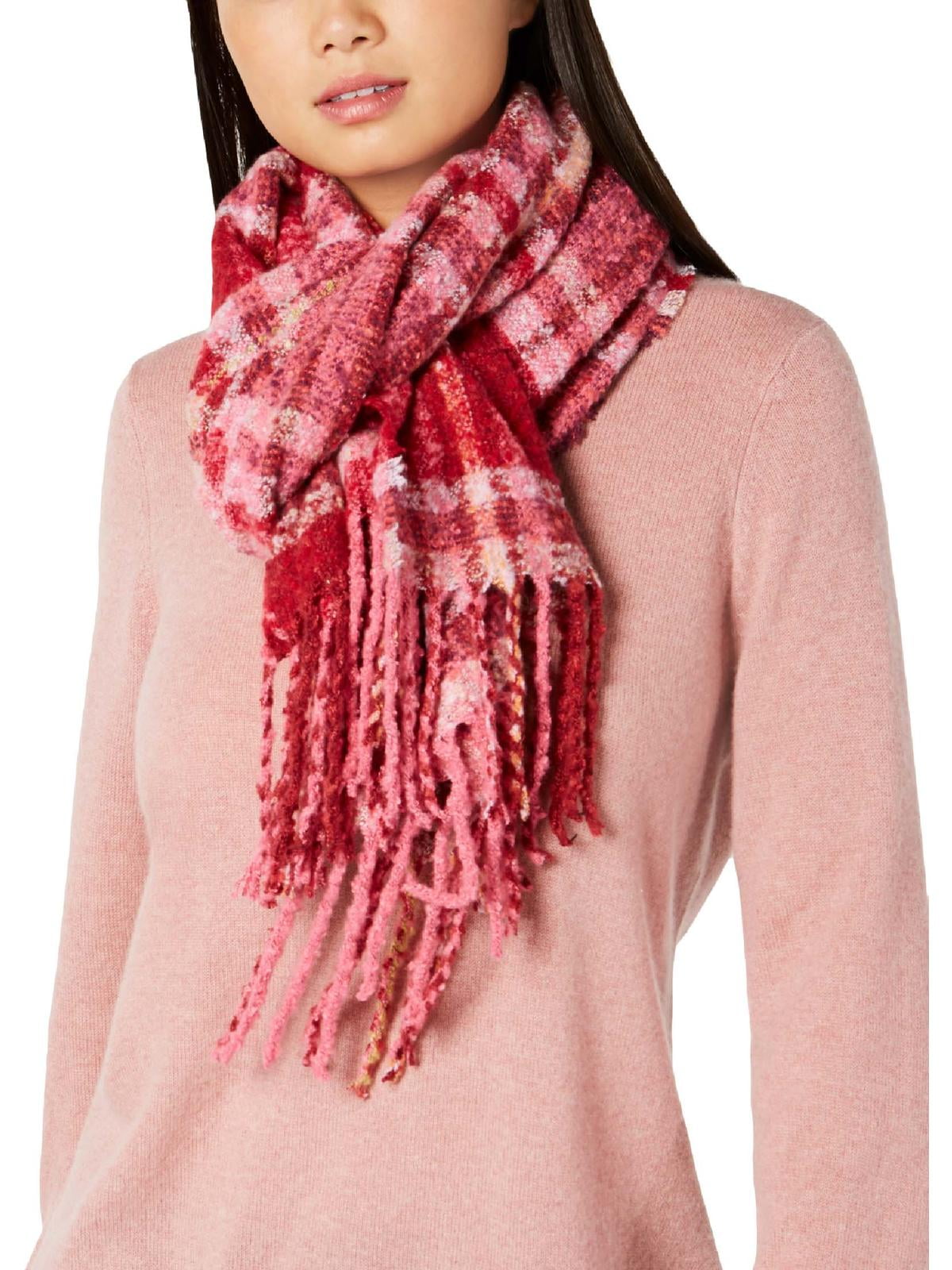Echo Womens Plaid Frint Rectangle Scarf
