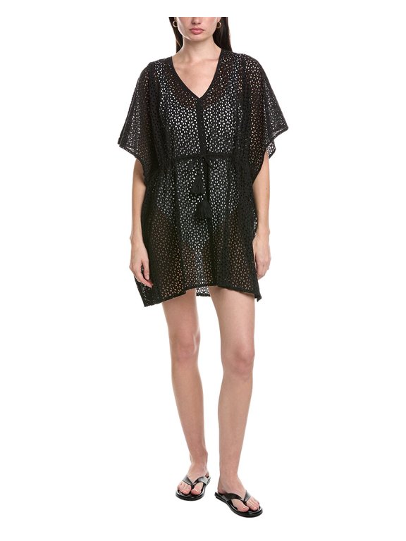 womens Eyelet Butterfly Caftan, os, Black