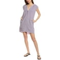 thumbnail image 1 of Echo womens  Meridian Isla Linen-Blend Shift Dress, m, Purple, 1 of 3
