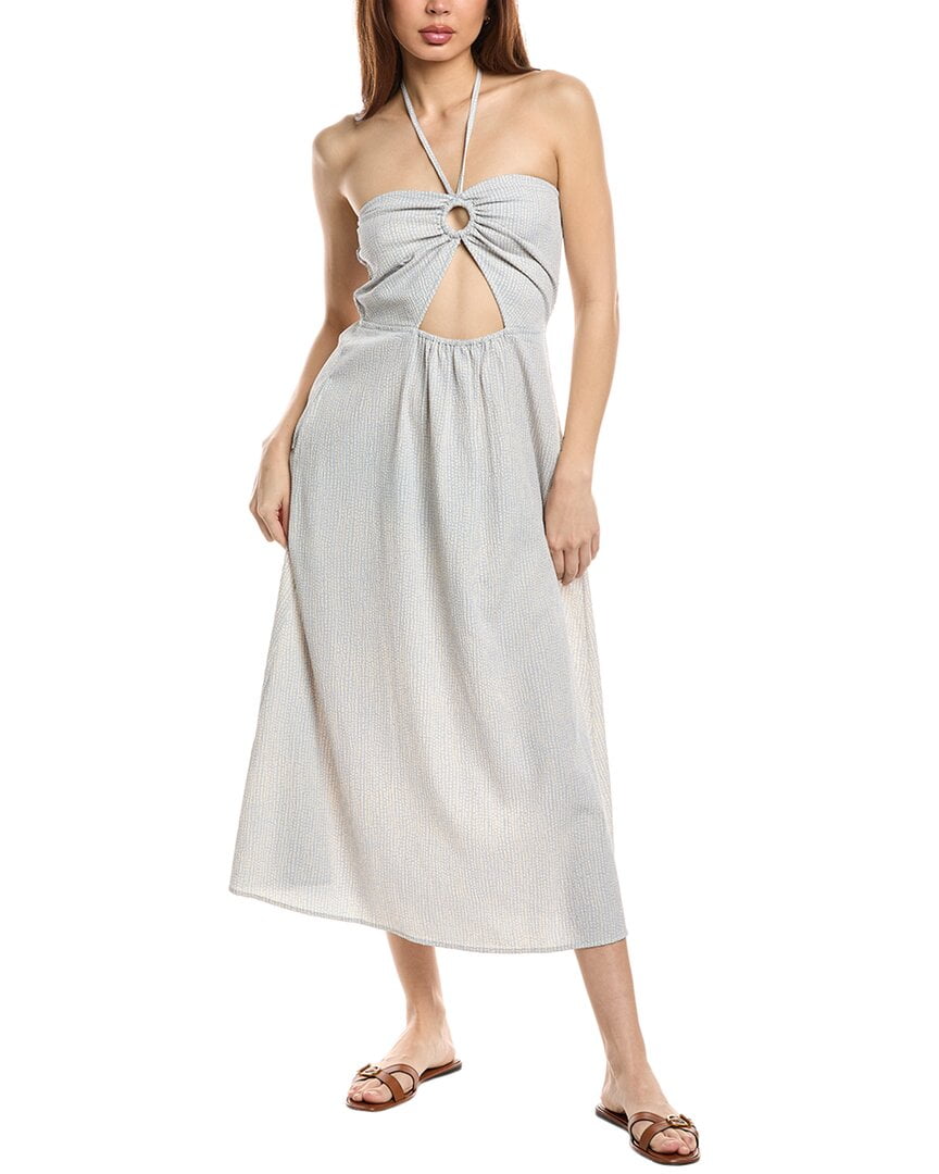 Echo womens Seersucker Midi Dress, s, Blue - Walmart Business Supplies Echo womens Seersucker Midi Dress, s, Blue - Walmart Business Supplies