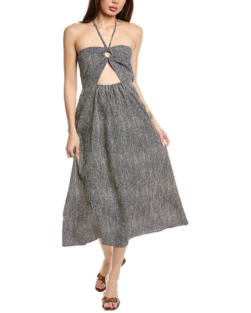 Echo womens Seersucker Midi Dress, s, Blue