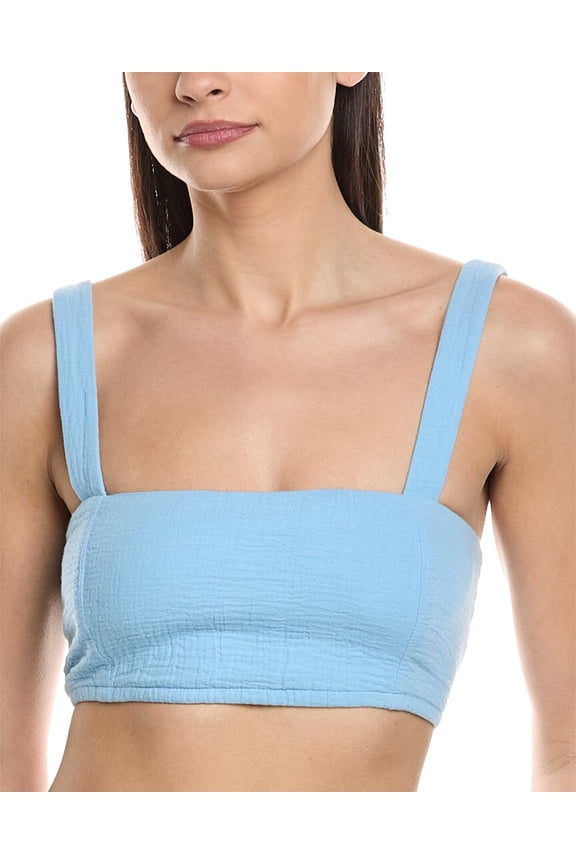 womens  Supersoft Gauze Bra Top, s, Blue